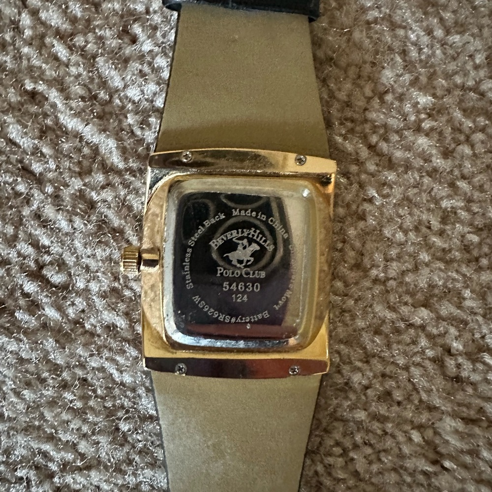 Beverly Hills Polo Club Black Watch with Gold Trim - Picture 7 of 10